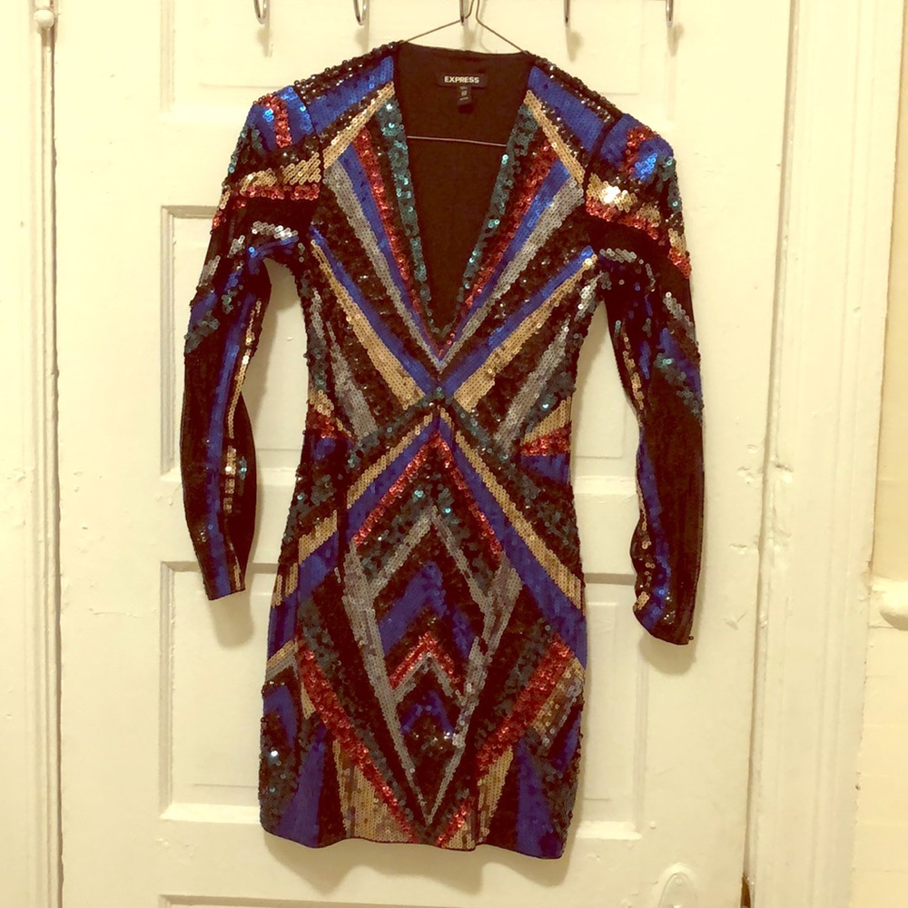 Sexy Beautiful Express Womens Multicolored Dress.